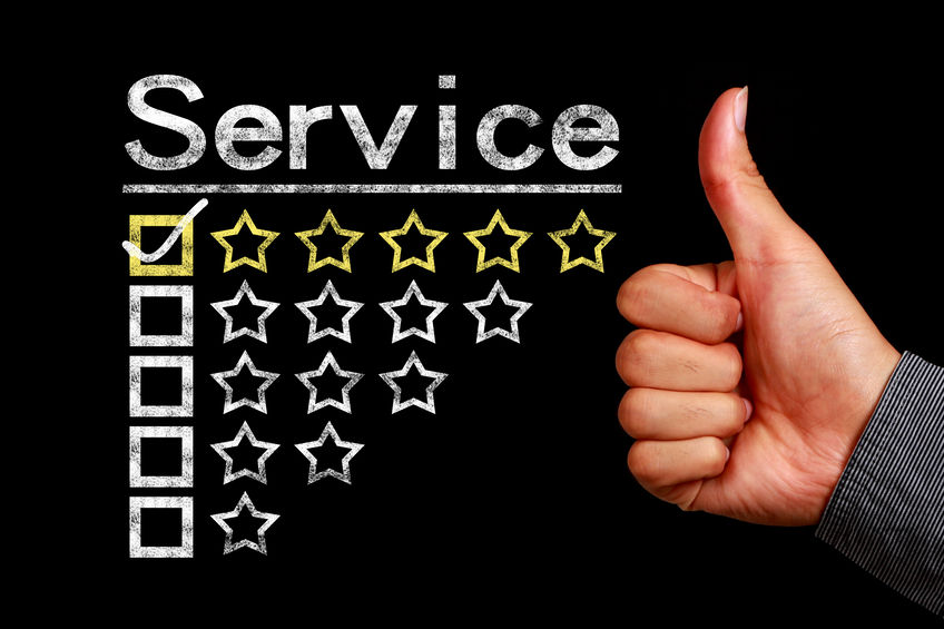excellent service 5 star rating