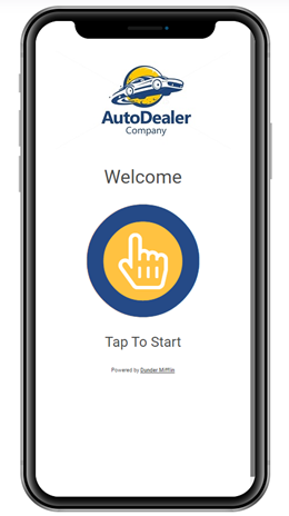 Contactless Test Drive Welcome Page
