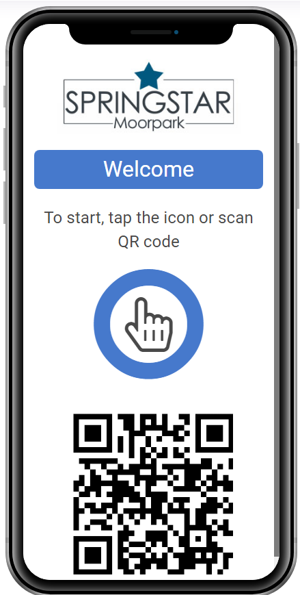 Contactless Welcome Page